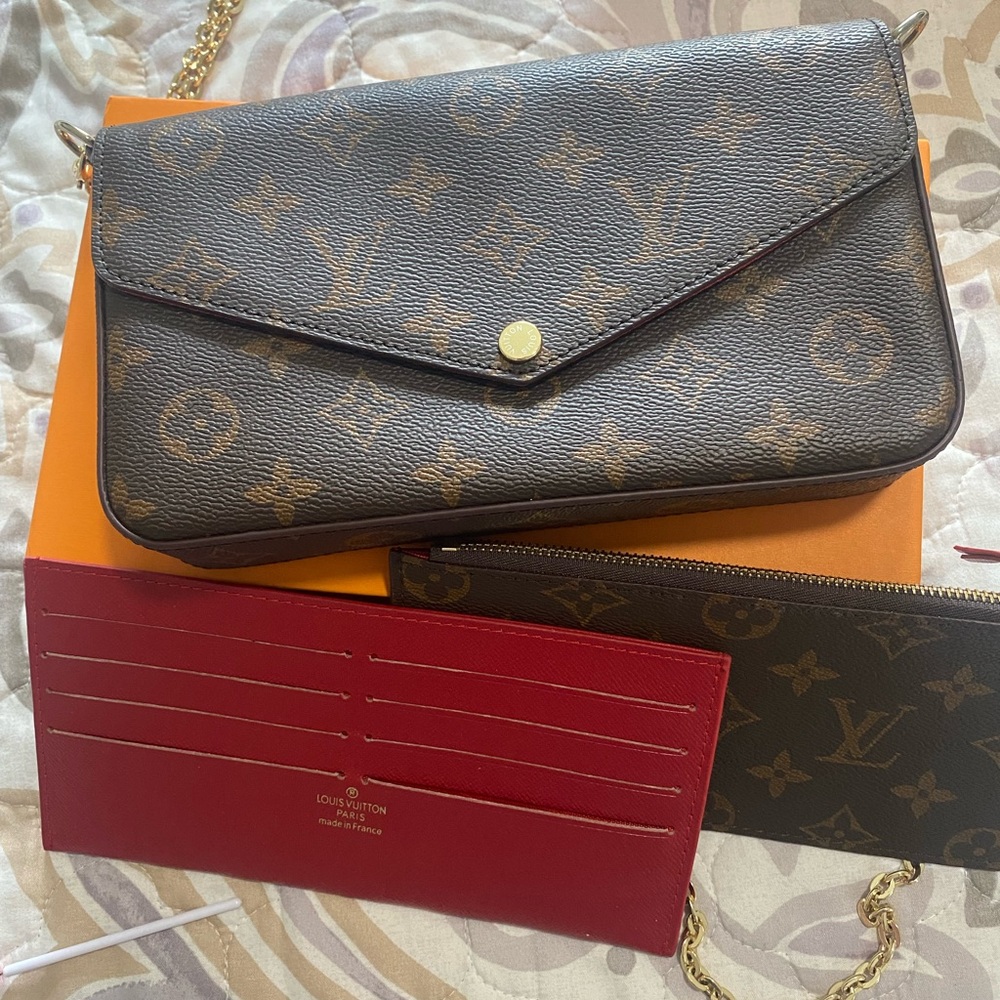 Purse with wallet and coin bag